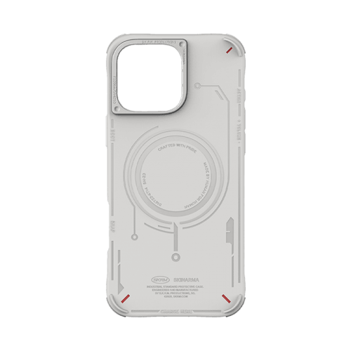 SkinArma Mecha MagSafe Case for iPhone 16 Pro Max - Light Grey