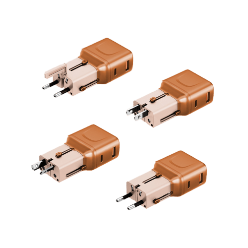 Energea TravelGo 1-Port USB-C & 1-Port USB-A 35W Travel Adapter - Orange