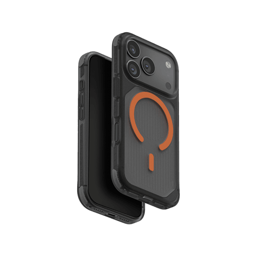Uniq Hybrid Combat Active MagSafe Case for iPhone 17 Pro Max - Frost Smoke / Orange