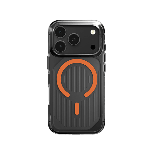 Uniq Hybrid Combat Active MagSafe Case for iPhone 17 Pro Max - Frost Smoke / Orange