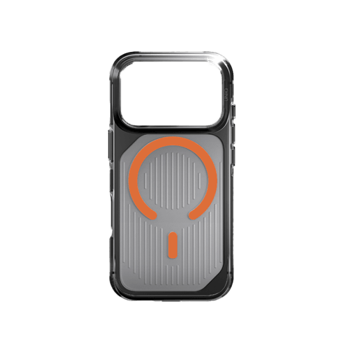 Uniq Hybrid Combat Active MagSafe Case for iPhone 17 Pro - Frost Smoke / Orange