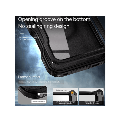 ShellBox GT MagSafe With Water Proof Case for iPhone 16 Pro Max - Black