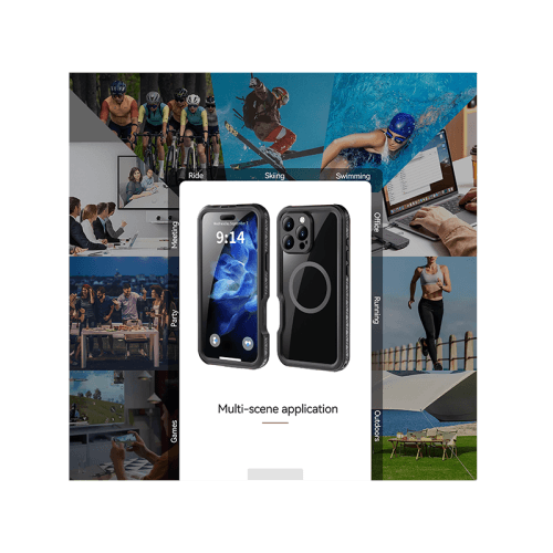 ShellBox GT MagSafe With Water Proof Case for iPhone 16 Pro Max - Black