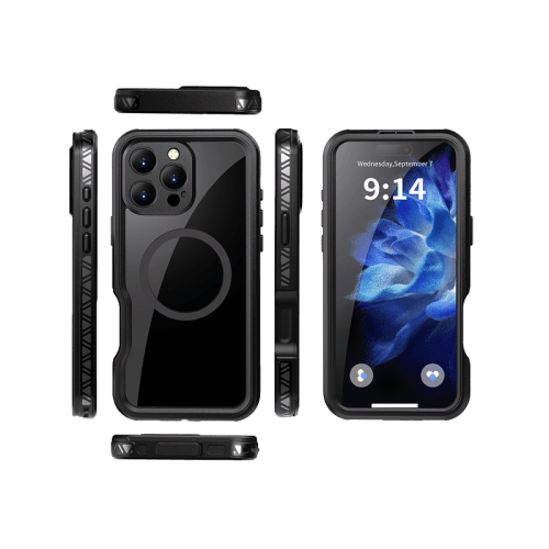 ShellBox GT MagSafe With Water Proof Case for iPhone 16 Pro Max - Black