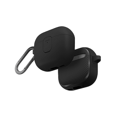 Uniq Clyde Lock Case for Airpods 4th Gen - Charcoal & Dark Grey