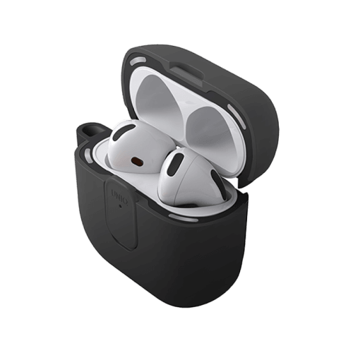 Uniq Clyde Lock Case for Airpods 4th Gen - Charcoal & Dark Grey