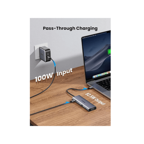 يوجرين - هب USB-C متعدد الوظائف - رمادي