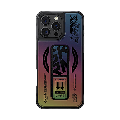 SkinArma Kira Kobai MagSafe Case With Grip Stand for iPhone 16 Pro - Hologram