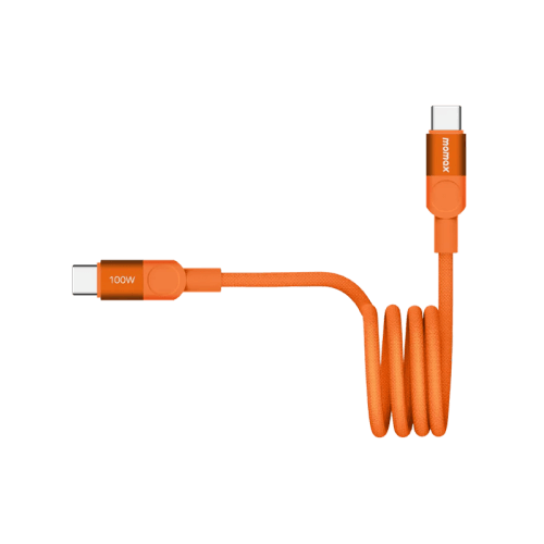 Momax Mag Link USB-C to USB-C Magnetic Cable 100W 1m - Orange
