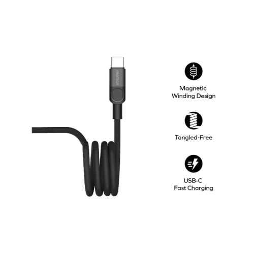 Momax Mag Link USB-C to USB-C Magnetic Cable 100W 1m - Orange