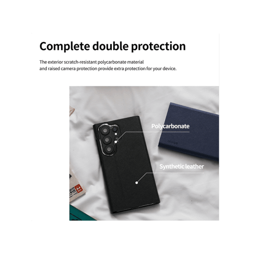 Araree Bonnet Diary Stand Wallet Case for Galaxy S26 Ultra - Ash Blue