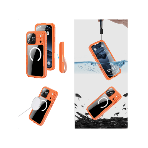 ShellBox MagSafe With Water Proof Case for iPhone 17 Pro Max - Orange