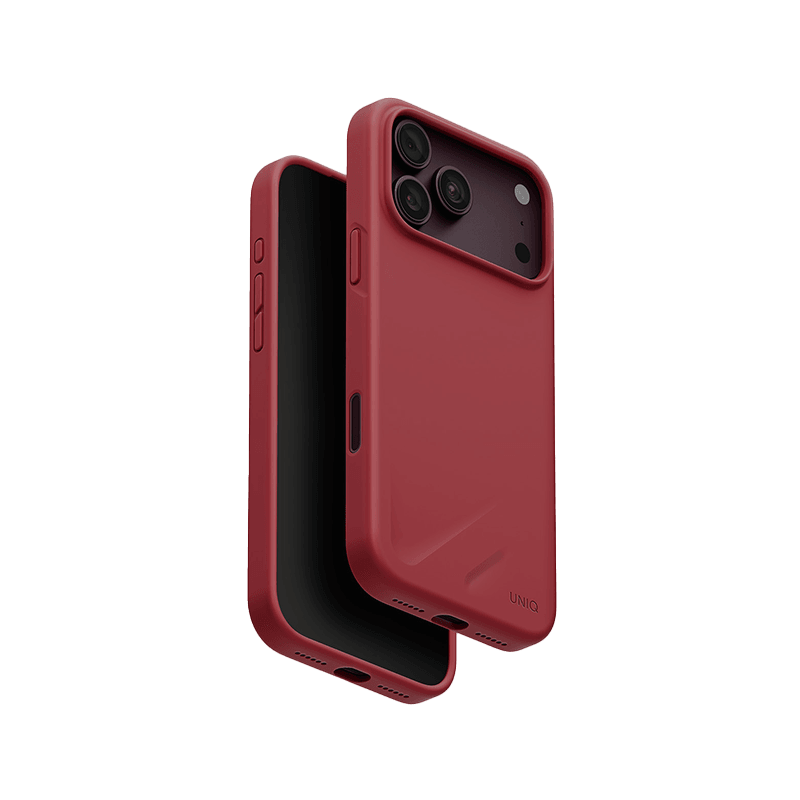 Uniq Hybrid Lino MagSafe Case for iPhone 18 Pro - Cranberry Red