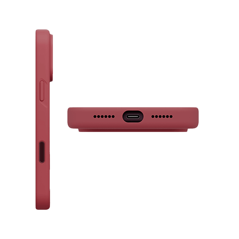 Uniq Hybrid Lino MagSafe Case for iPhone 18 Pro - Cranberry Red