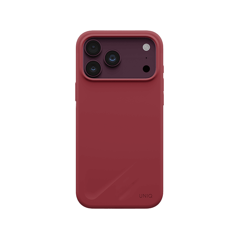 Uniq Hybrid Lino MagSafe Case for iPhone 18 Pro Max - Cranberry Red