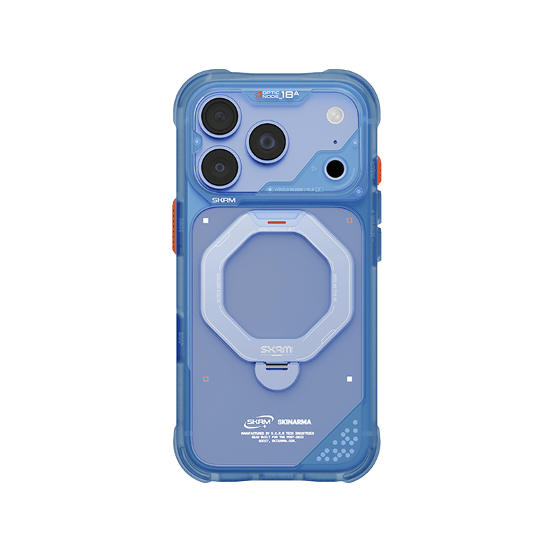 SkinArma Saturn MagSafe Case With Rotating Kick-Stand for iPhone 18 Pro - Blue