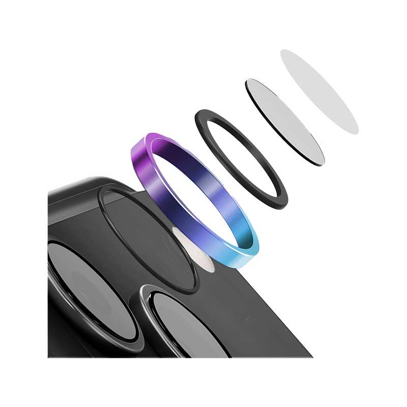 Uniq Optix AluGuard Camera Lens Protector for iPhone 18 Pro & 18 Pro Max - Iridescent