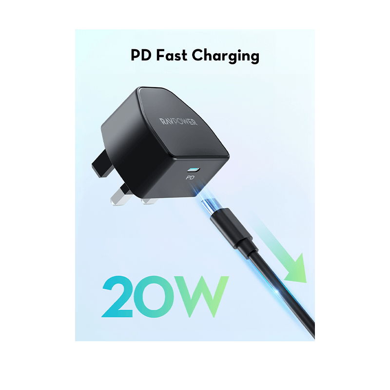 RavPower 3 In 1 Combo (USB-C Wall Charger + USB-C to USB-C Cable + 20000mAh Power Bank)