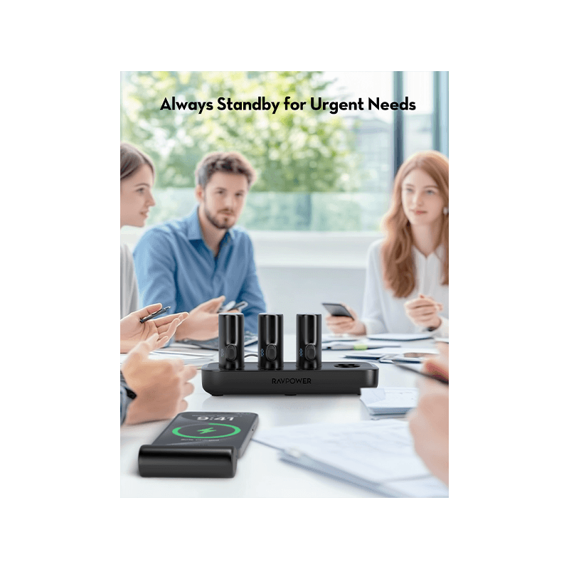 RavPower 4 in 1 (2 USB-C + 2 Lightning) 5000mAh Power Bank Station - Black