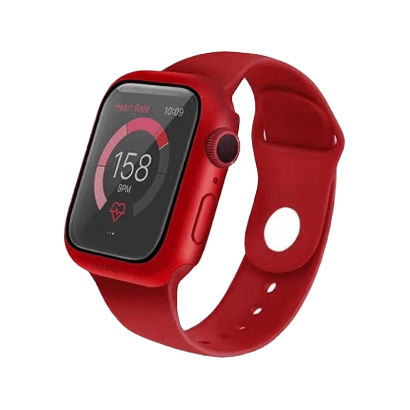 Uniq Nautic Case With IP68 Water Resistant Tempered Glass Screen Protection for Apple Watch 40mm - Crimson Red