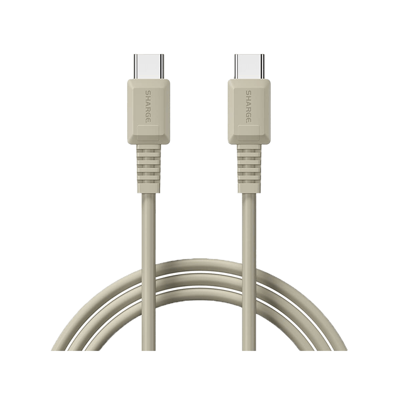 Sharge Retro USB-C to USB-C 480Mbps 100W Cable 1.2M - White