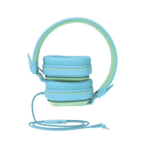 Riwbox Kids Wired Headphones - Blue / Green