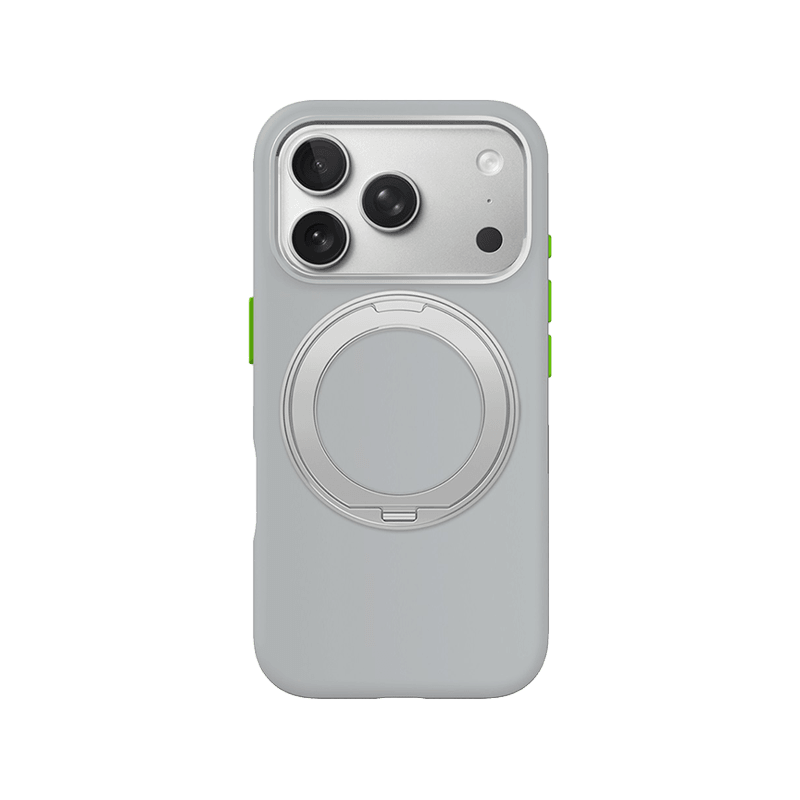 Goui Silicon Case With Ring for iPhone 18 Pro Max - Silver