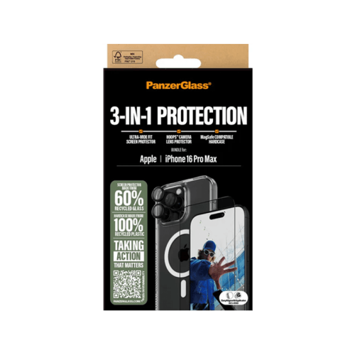 PanzerGlass 3-in-1 Privacy Protection Bundle iPhone 16 Pro Max