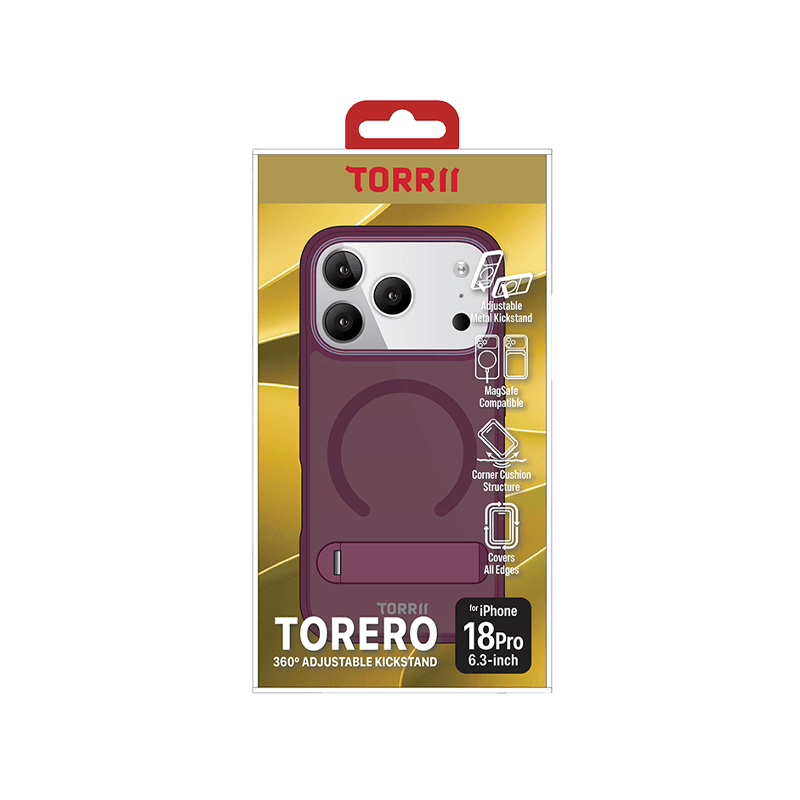 Torrii Torero Magsafe Stand Case for iPhone 18 Pro - Cherry