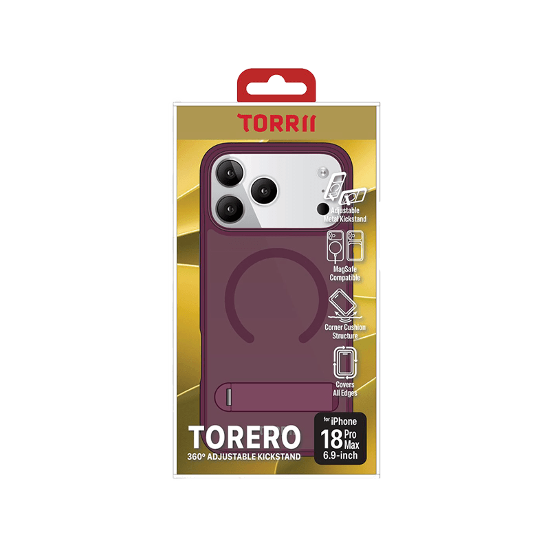 Torrii Torero Magsafe Stand Case for iPhone 18 Pro Max - Cherry