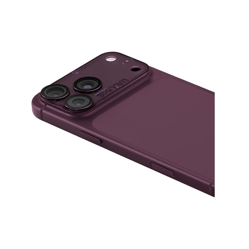 Skinarma Atlas Aluminium Camera Lens Protector for iPhone 18 Pro Max - Burgundy
