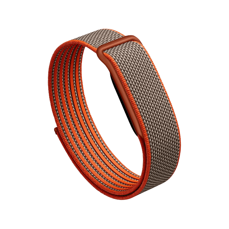 Solidra Regular Nylon Band for Fitbit Air - Grey+Orange (Steephne Curry)