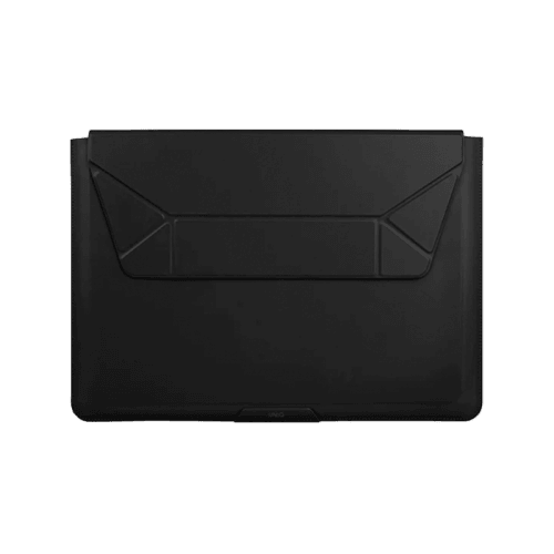 Uniq Oslo Laptop Sleeve With Foldable Stand (Up to 14") - Jet Black