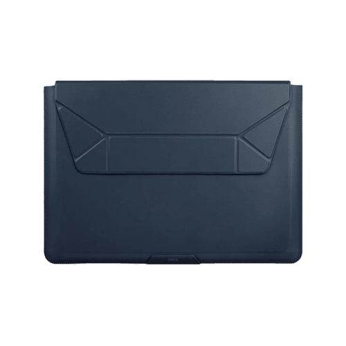 Uniq Oslo Laptop Sleeve With Foldable Stand (Up to 14") - Navy Blue