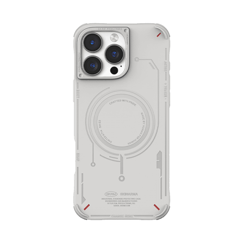 SkinArma Mecha MagSafe Case for iPhone 16 Pro - Light Grey