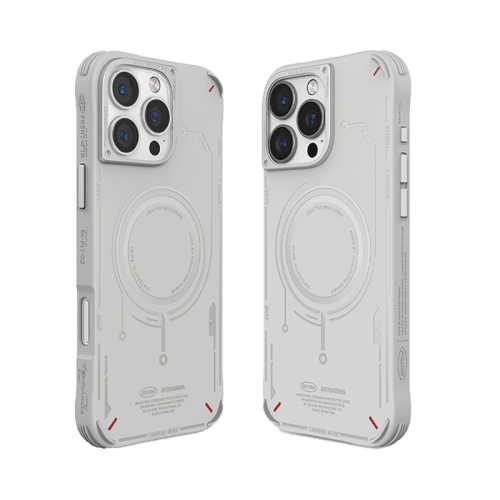 SkinArma Mecha MagSafe Case for iPhone 16 Pro - Light Grey