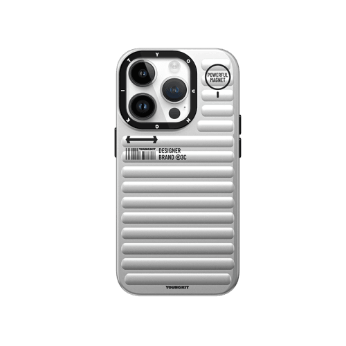 Youngkit True Color Luggage - Inspired Magsafe Case for iPhone 16 Pro - Silver