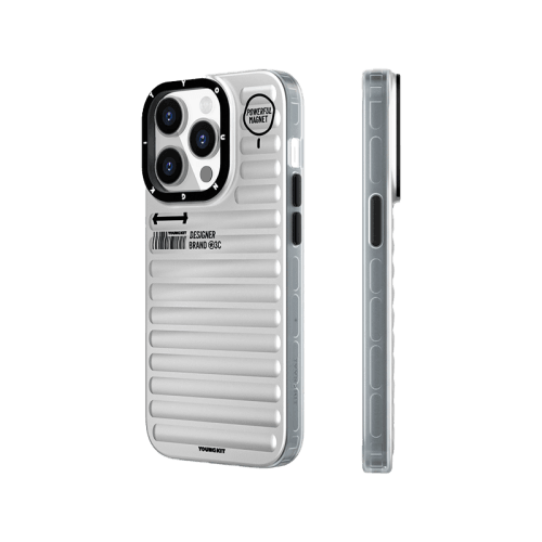 Youngkit True Color Luggage - Inspired Magsafe Case for iPhone 16 Pro - Silver