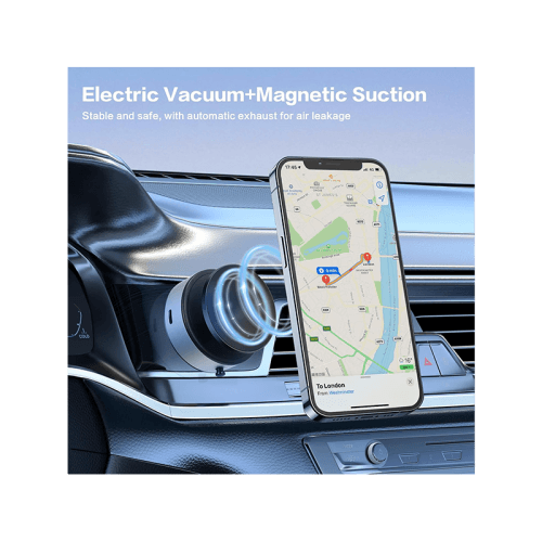 Sky 360 Rotating Vacuum Suction Magnetic Phone Holder Without Gravity - Silver