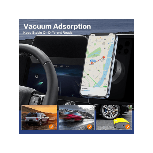 Sky 360 Rotating Vacuum Suction Magnetic Phone Holder Without Gravity - Silver