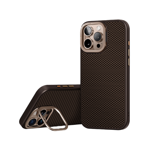 Uniq Hybrid Keva Max MagSafe case with Camera Stand for iPhone 16 Pro – Umber Brown