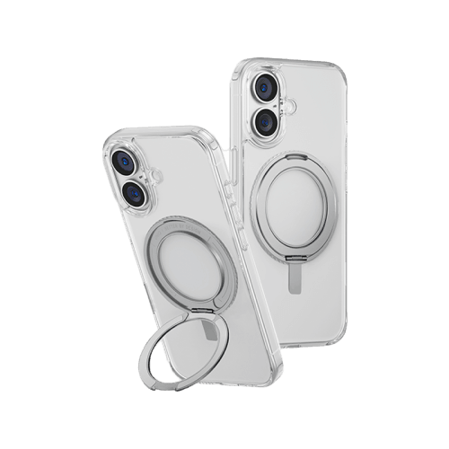 Uniq Swivix MagSafe case with 360 Rotation Kickstand for iPhone 16 Plus – Lucent Clear