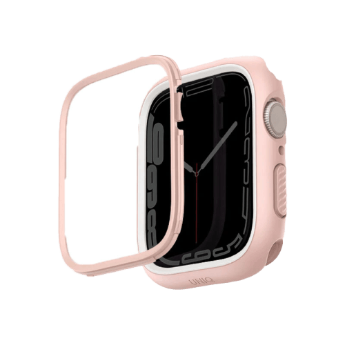 Uniq Moduo Case For Apple Watch With Interchangeable Bezel 41/40 mm - Pink/White