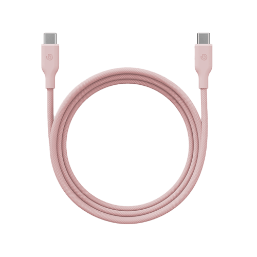 Bazic GoCharge Weave USB-C to USB-C 480Mbps 60W Cable 1.5M - Pink