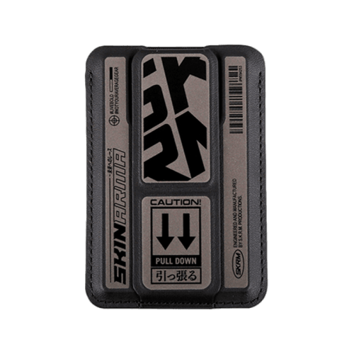 SkinArma Kado Kira Kobai Wallet Mag-Charge Card Holder with Grip Stand - Gunmetal