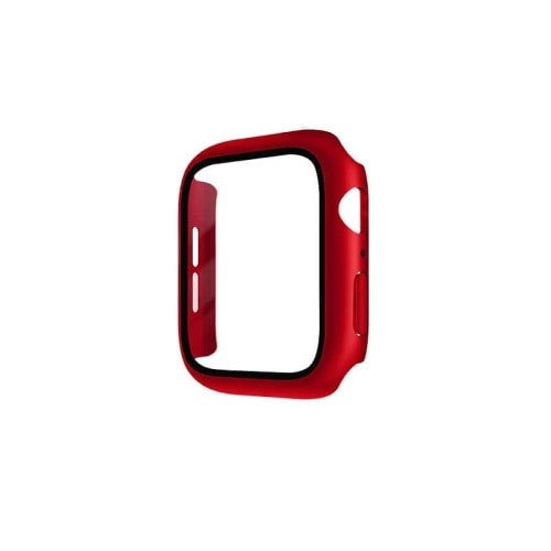 Uniq Nautic Case With IP68 Water Resistant Tempered Glass Screen Protection for Apple Watch 44mm - Crimson Red