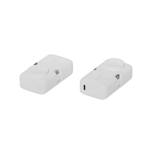 Bazic GoPower Koda 2 in 1 Power Bank With Foldable USB-C /Lightning Pin And Apple Watch Charger 5000mAh - Vanilla