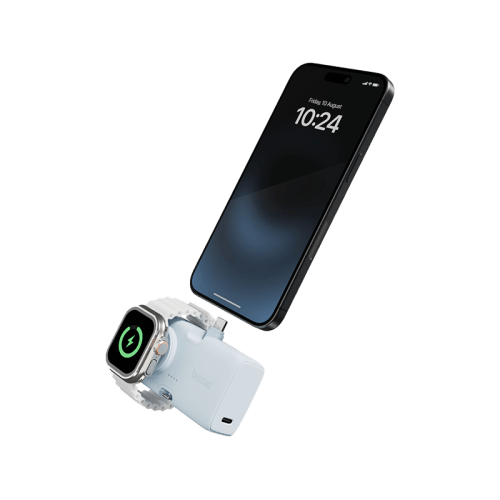 Bazic GoPower Koda 2 in 1 Power Bank With Foldable USB-C /Lightning Pin And Apple Watch Charger 5000mAh - Bubblegum