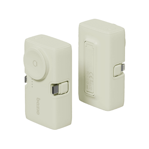 Bazic GoPower Koda 2 in 1 Power Bank With Foldable USB-C /Lightning Pin And Apple Watch Charger 5000mAh - Pistachio