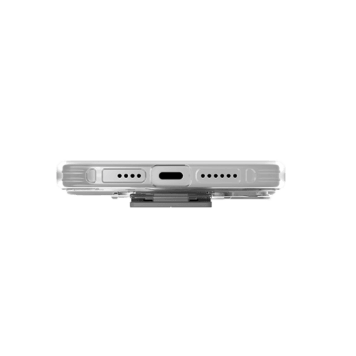 Uniq Hybrid Heldro Mount With Stand Case for iPhone 15 Pro - Lucent Clear